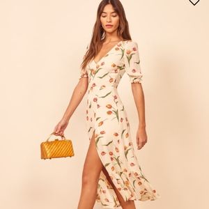 Reformation Nantes Dress in Bianca Current 2